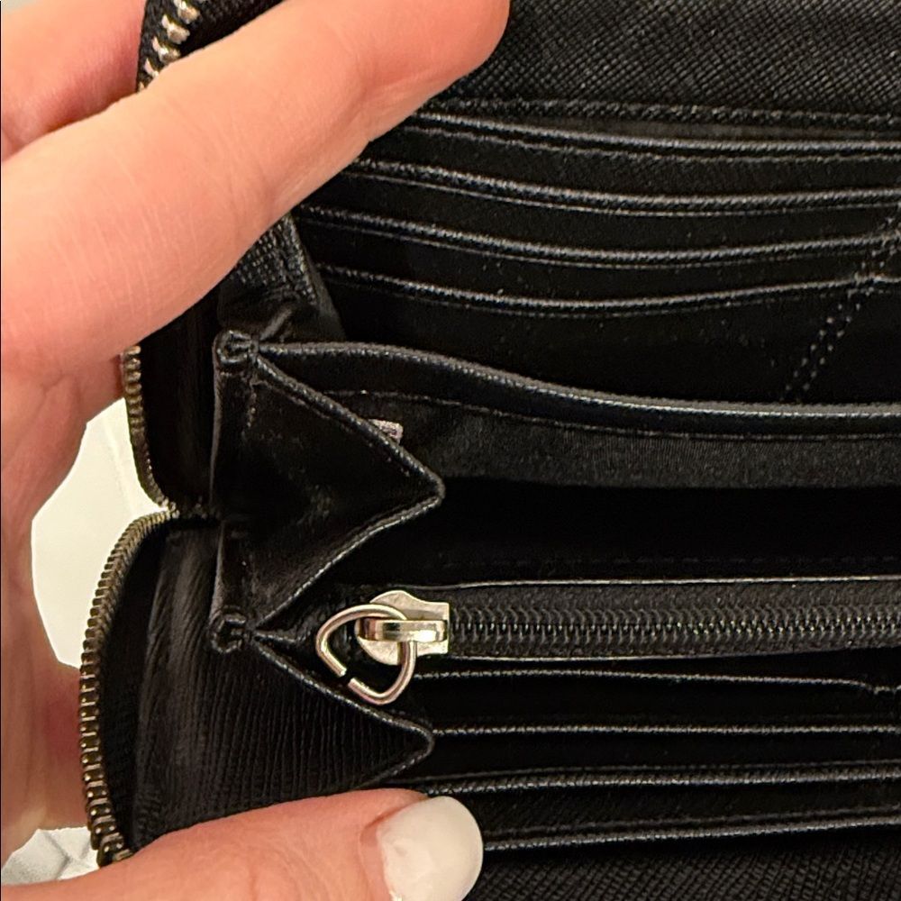 Coach Black Zip-Around Wallet - Picture 12 of 16